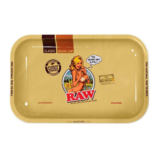 RAW Girl Metal Rolling Tray Rolling Tray RAW Small 