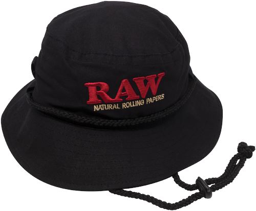RAW Smokerman Bucket Hat Cap RAW Black 