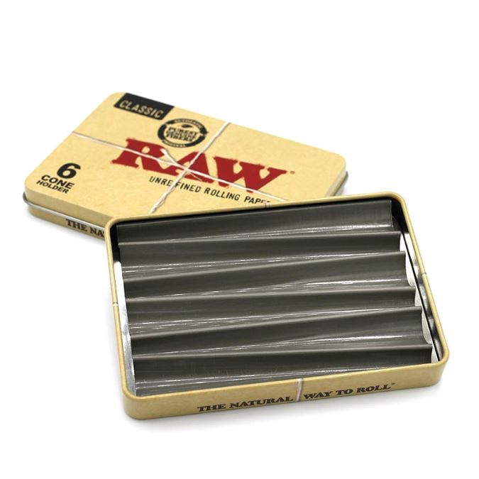 Load image into Gallery viewer, Raw - Tin case (6 Cone Holder) | Buy online on www.slimjim.in
