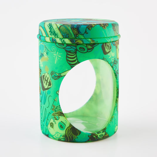 Buy Silicone & Glass Stash Jar Storage Jars Green Dragon | Slimjim India