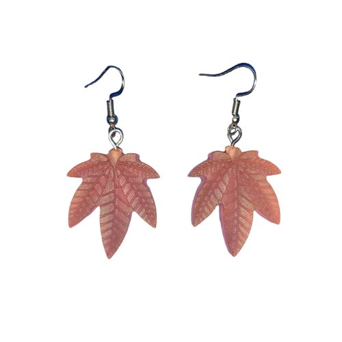 Buy Small Leaf Earrings earrings Pastel Pink | Slimjim India