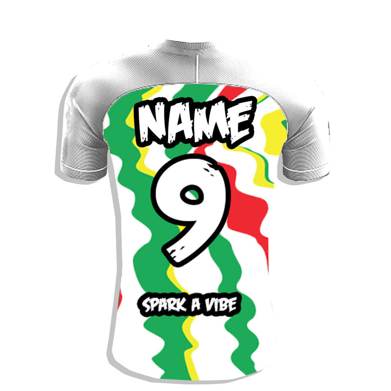 Load image into Gallery viewer, Buy Spark A Vibe - Football Jersey (White) T Shirt | Slimjim India

