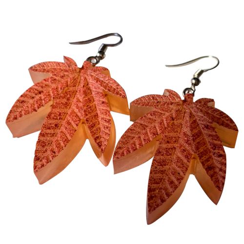 Load image into Gallery viewer, The Leaf Earrings earrings Smoked Cannivore 
