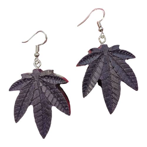 Buy The Leaf Earrings earrings Purple Holographic | Slimjim India