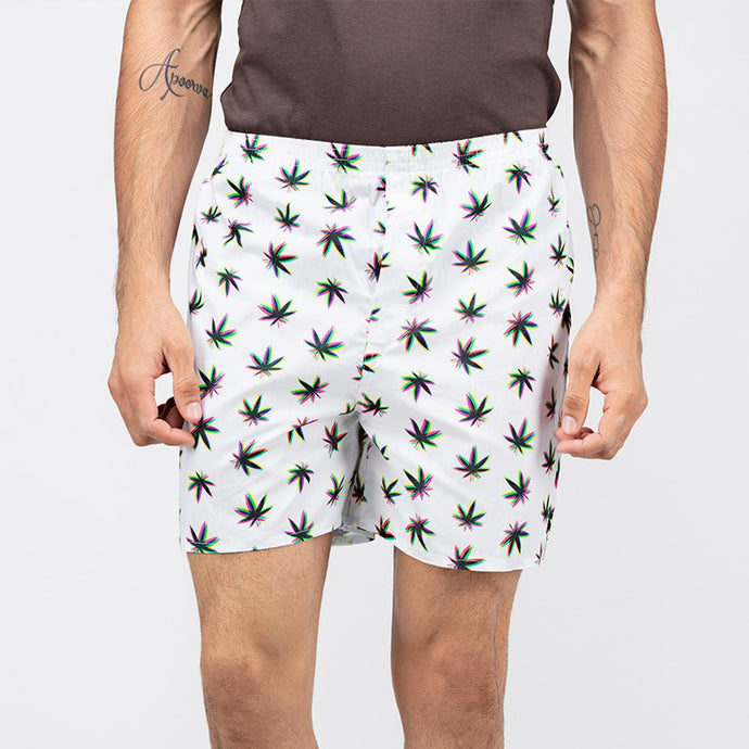 White 420 Boxers Boxers Whats's Down 